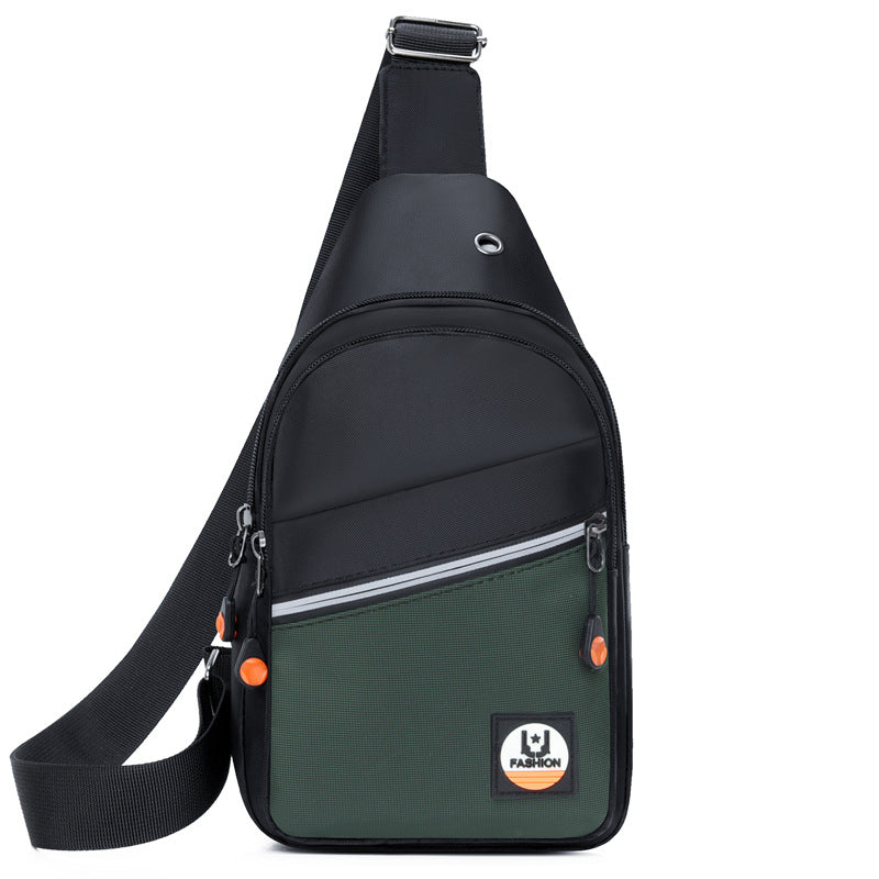 New Men's Breast Bag Multifunctional Commuter Business Shoulder Bag Trendy Cool Leisure Travel Large Capacity Portable Messenger Bag