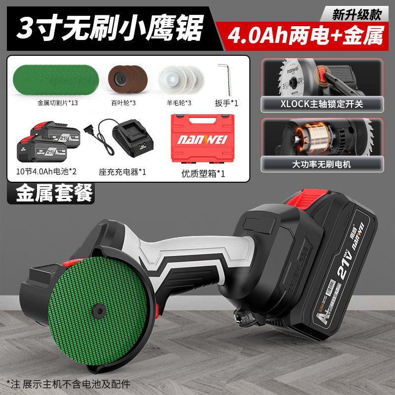 Wholesale nanwei brushless small eagle saw multi-purpose polishing and seam clearing lithium electric small mini angle grinder rechargeable cutting