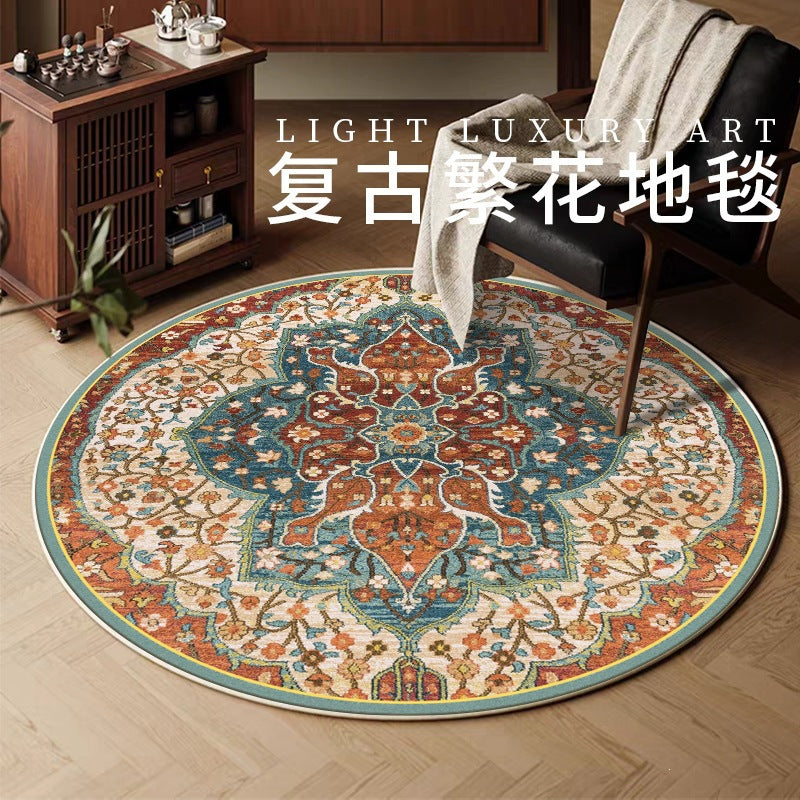 retro round for home living room sofa coffee table carpet imitation cashmere hanging basket foot mat persian bedroom bedside blanket