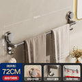 Suction cup bathroom towel rack wall-mounted punch-free storage rack bathroom towel double pole toilet storage bracket