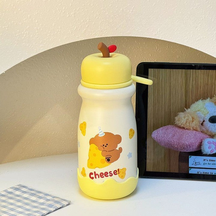 New cute cartoon apple insulated cup - kids' 316 stainless steel, high-value design, small capacity insulated cup for girls - customizable