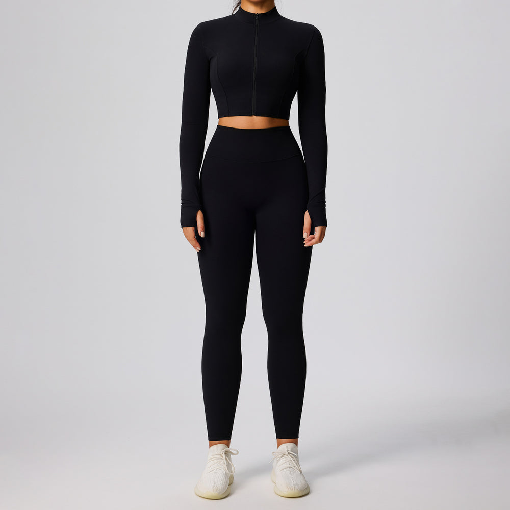 new women's compression activewear set - cloud-like breathable stretch fitness outfit for outdoor running and yoga