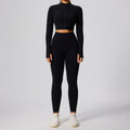 new women's compression activewear set - cloud-like breathable stretch fitness outfit for outdoor running and yoga