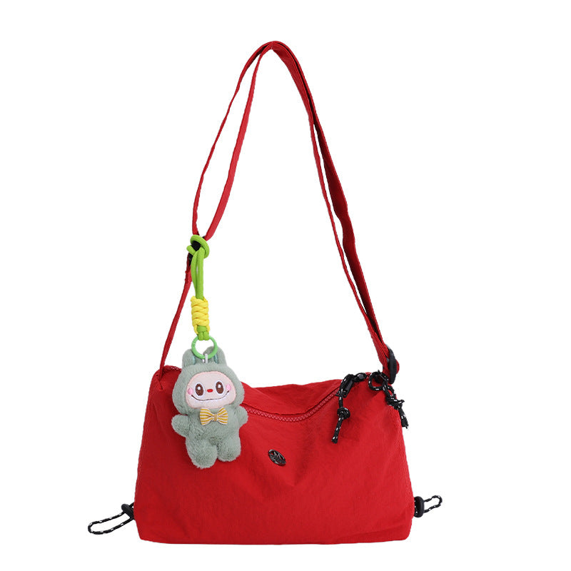 Women's casual crossbody bag - 2026 spring/summer new arrival - wide strap versatile canvas bag - large capacity commuter shoulder bag