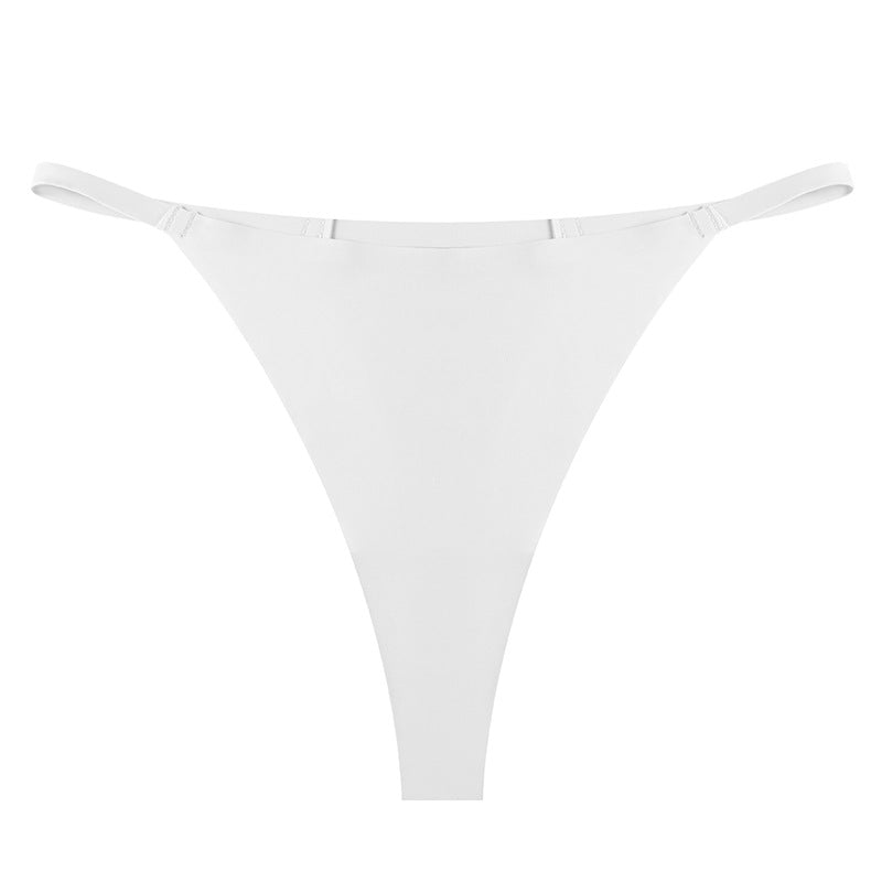 exclusive low-waist seamless sexy thin strap underwear for women one-piece ice silk comfortable breathable quick-drying underwear sports