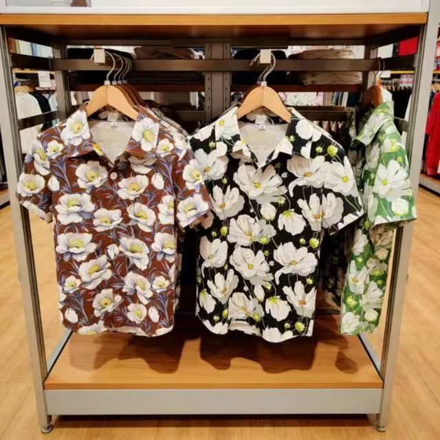new product boys' hawaiian shirt pattern printing short-sleeved shirt beach southeast asian boys' tropical shirt