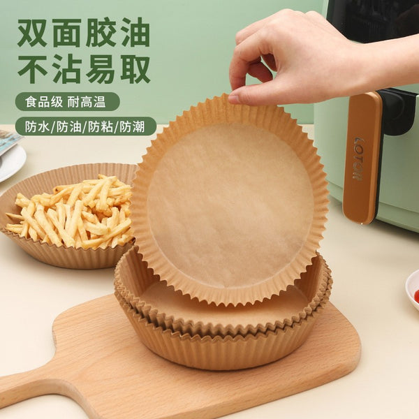 Spot direct sales Air fryer paper Special paper Oil-absorbing paper tray Oil-proof and non-stick Round high temperature resistant paper Baking pad paper