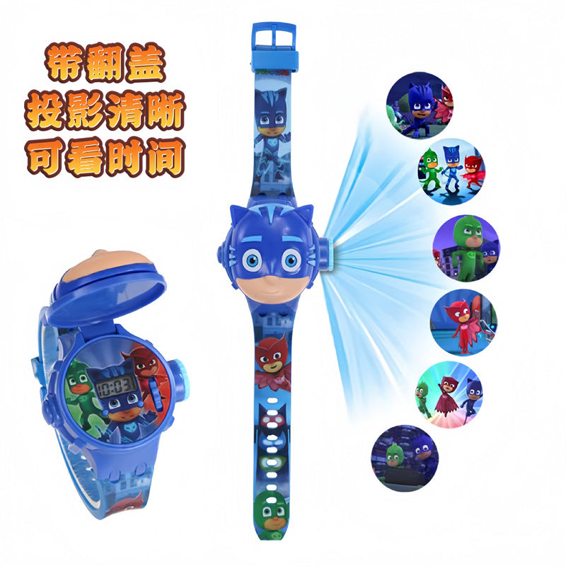 Ultraman kids' toys cartoon hero light-up projector zero tiga geed electronic watch student gift