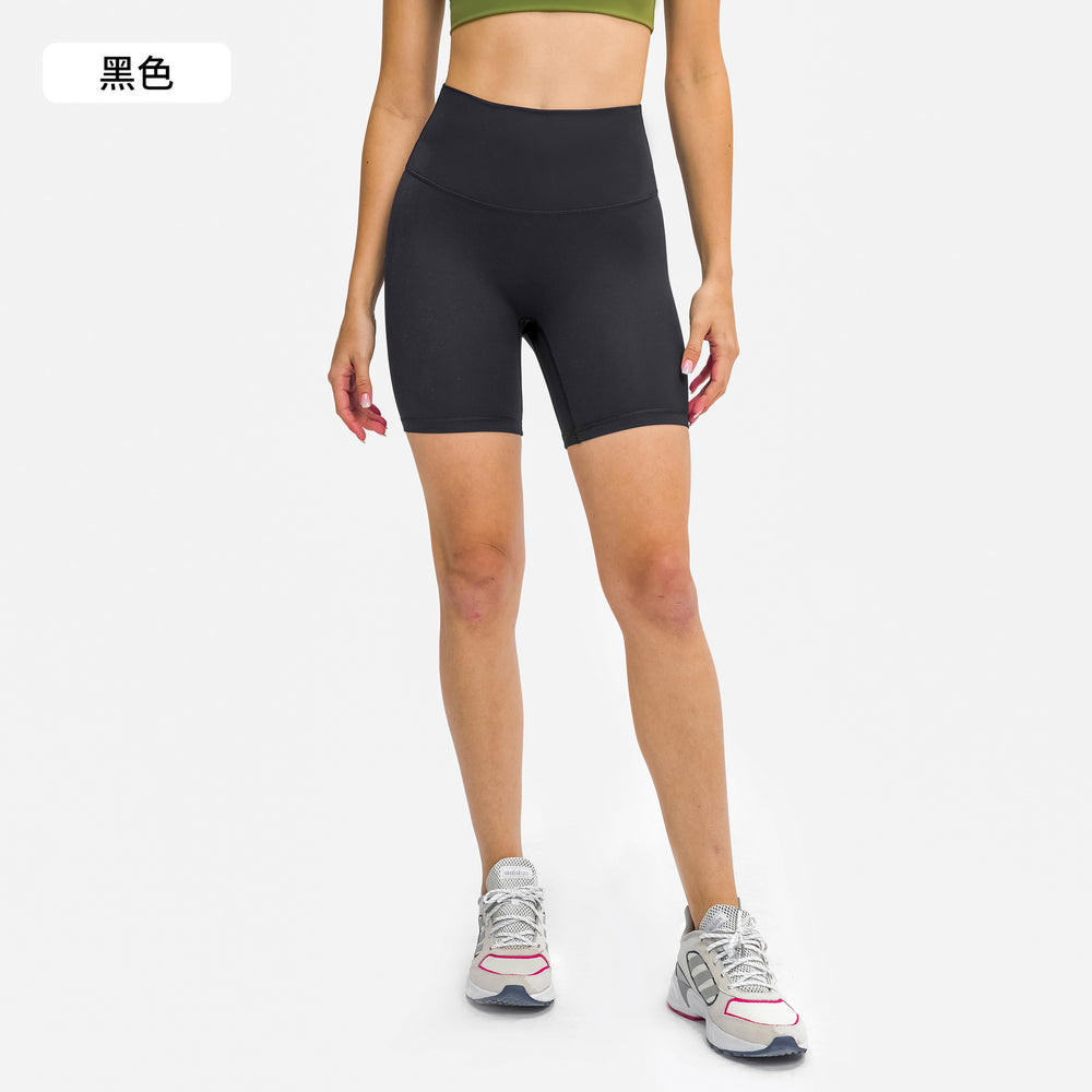 High-intensity yoga shorts set: shockproof sports bra with high-waisted, butt-lifting, no-t-back yoga shorts for women