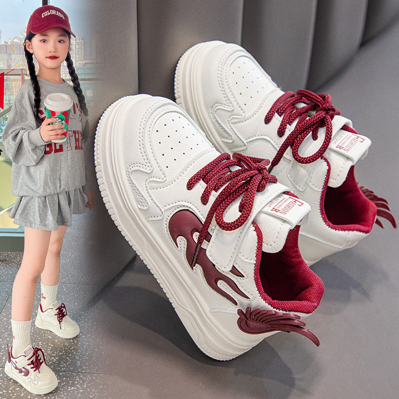 Children's running shoes 2025 spring and autumn new boys soft-soled breathable mesh sneakers girls shoes Internet celebrity board shoes