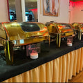 Gold-plated stainless steel buffet warming cabinet - commercial warming oven for hotel breakfast buffets