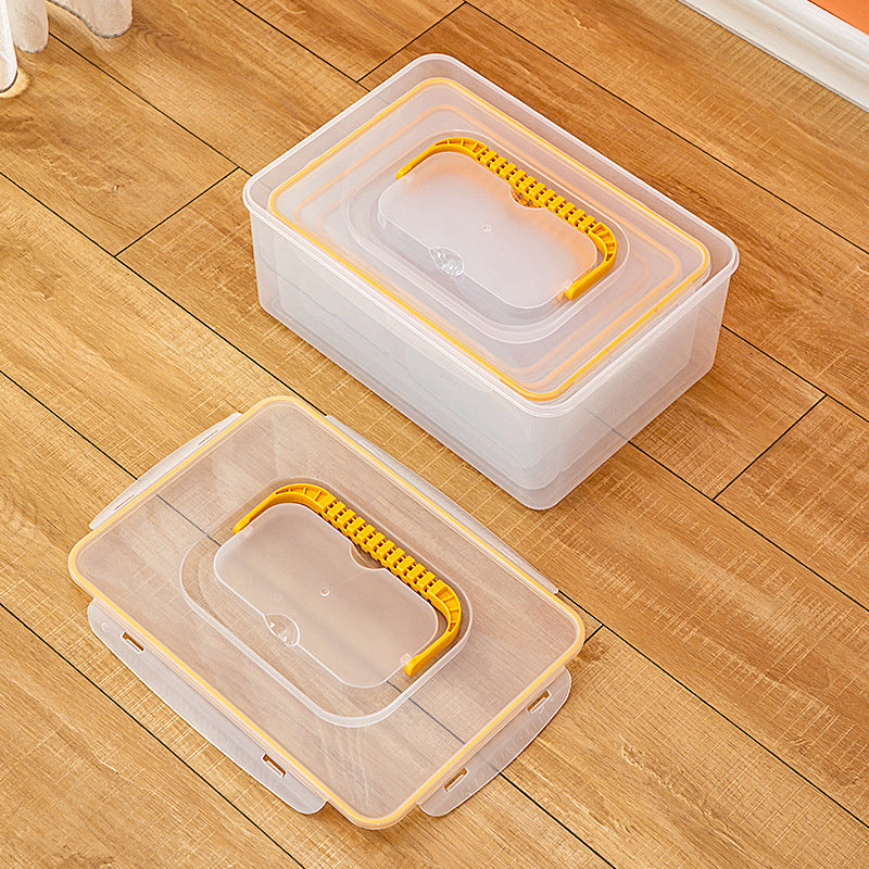 Children's toy storage box Plastic stackable high-capacity finishing box Household portable toy storage box with lid