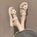 New floral flat sandals - sweet & versatile indoor/outdoor slippers for women - trendy summer princess style