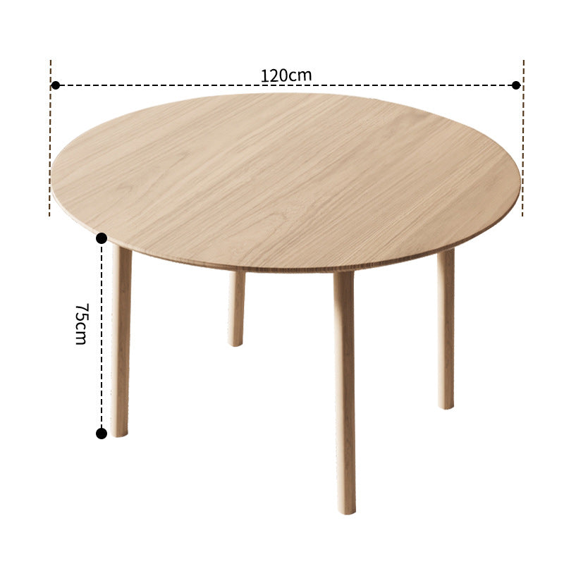 Nordic minimalist oak round table - direct from the factory, customizable for home, small apartments, round coffee table, meeting table, dining table