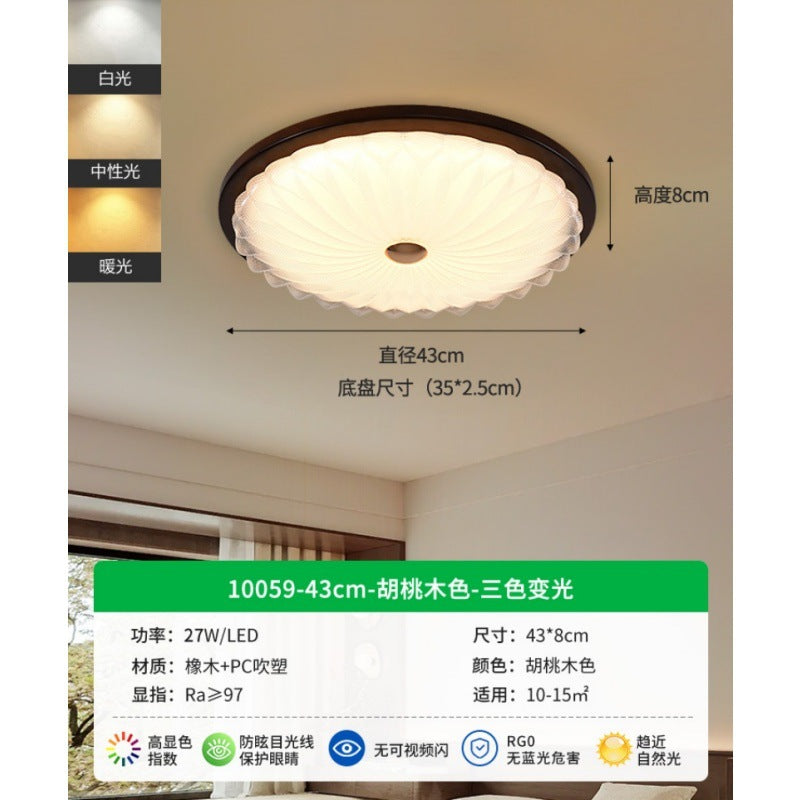 Huiyuan antique bedroom ceiling light 2025 new light luxury advanced sense eye protection LED creative lighting package E