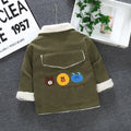 Baby thickened outerwear  new style children's fashionable fleece cotton coat infant corduroy jacket autumn and winter clothing for boys