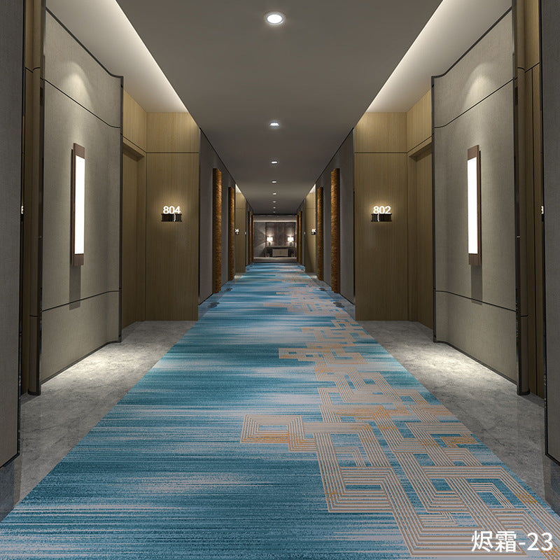 Custom hotel corridor aisle carpet, thickened 800g, fire-retardant, full coverage, for office buildings, offices, living rooms, bedrooms, and commercial use