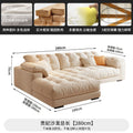 Fabric sofa living room italian casual cream cloud sofa modern casual three-seater straight row lazy sofa
