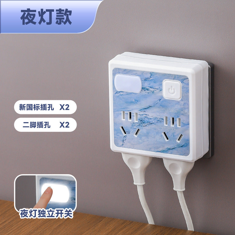 86-type slim converter socket multifunctional wireless extension strip panel usb fast charging multi-outlet cute plug