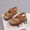 Girls' retro velcro sandals -  summer new arrivals: versatile, comfortable, and casual flat sandals for kids, perfect for beach and everyday wear
