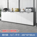 Minimalist 7-door unit - white + iron grey, 280*40*80cm
