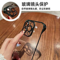 Suitable for iphone 17 mobile phone case electroplated frameless magsafe magnetic glass lens film apple 14 texture