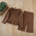 Girls' knitted sweater two-piece set -  autumn/winter new collection - baby girl cartoon pants outfit