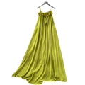 Vacation style yellow halter gentle style elegantdress women's summer sleeveless slimming look long skirt summer atmosphere