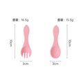Light pink spoon and fork