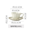 Coffee cup and saucer - glossy sesame
