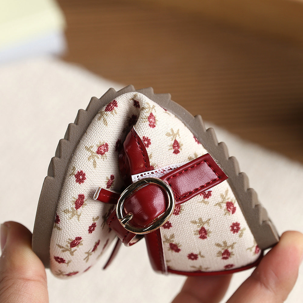 Vancahao girls' fashionable low-cut leather shoes,  spring/autumn new collection, children's bow-tie princess shoes, toddler flats