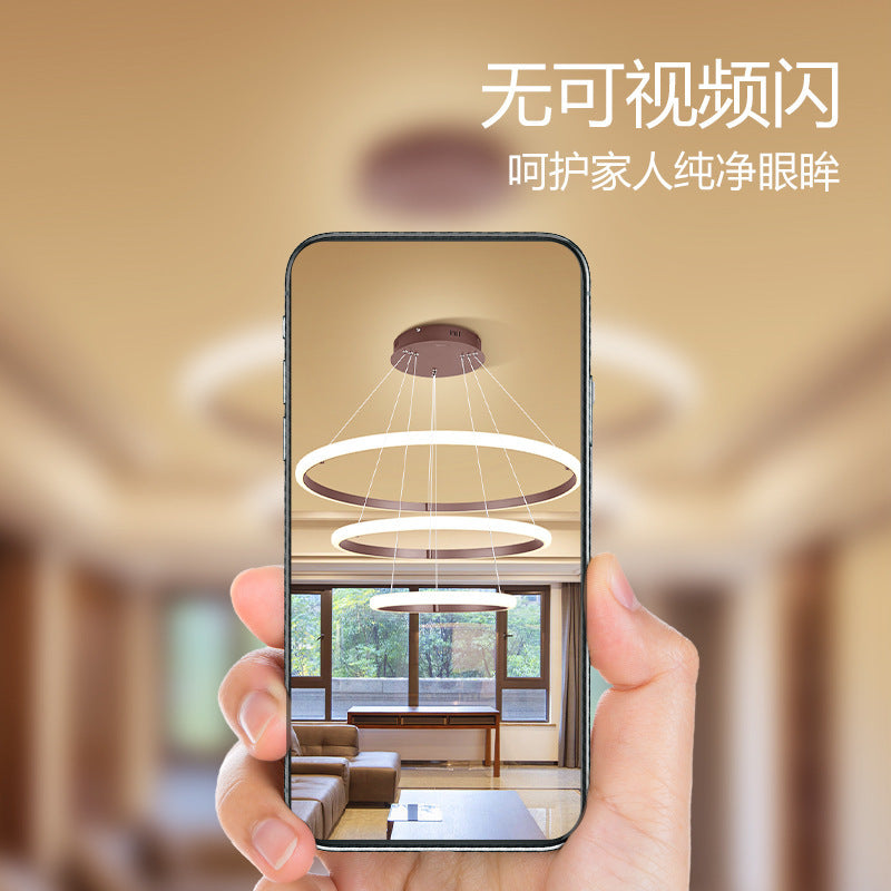 Bull led ceiling chandelier light luxury personality simple Nordic round bedroom lighting new lamps X06 star ring