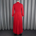 elegancebowslacesee-through long sleevesdress waist a-line pleated party evening dress dress