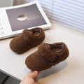 Vancahao girls' fall/winter fleece-lined lambswool outdoor cotton shoes,  new korean style cute fluffy shoes for kids