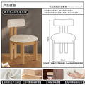 Raw wood frame + white lambswool cushion, fas grade rubberwood