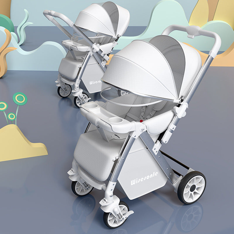 Baby stroller can sit or lie down high view lightweight foldable two-way stroller kids stroller walking baby wholesale