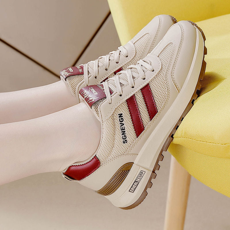 plus size women's shoes 2025 new mesh autumn versatile casual sneakers non-slip comfortable travel shoes