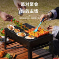 Zibo bbq black steel bbq grill - heavy-duty, foldable, portable, and easy-to-carry outdoor bbq grill