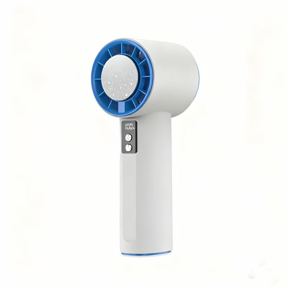 high-speed handheld cooling fan usb rechargeable mini digital display turbine violent high wind small fan s006