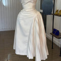 European and american cross-border women's fashion:  summer new arrival - elegant halter neck cutout irregular sleeveless dress with unique design