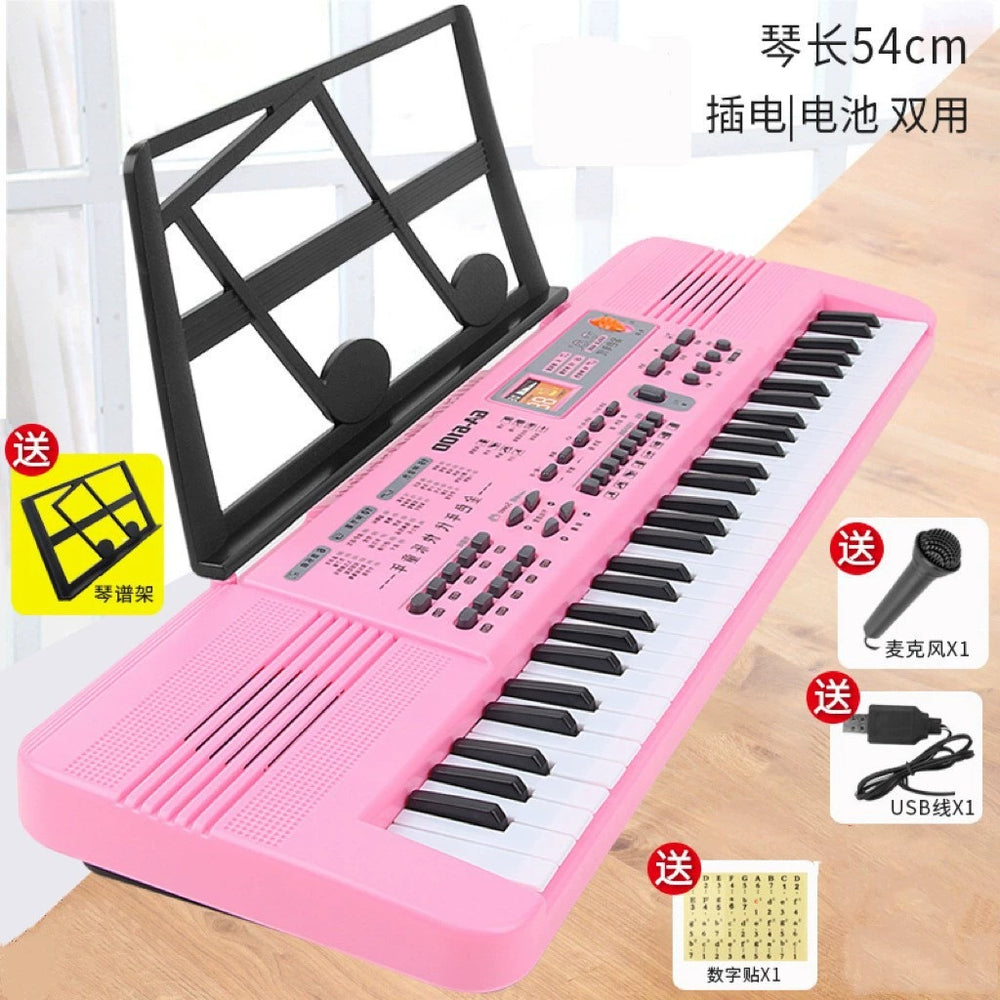 e-commerce 61-key electronic keyboard early education toy with stand, hot-selling item, supports dropshipping, children's musical instrument piano