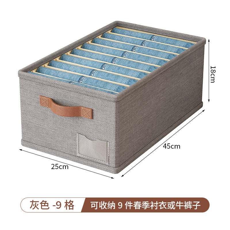 New little red flower divided storage box, underwear organizer, pp board clothes and pants storage solution, clothing storage box