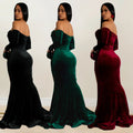 C7157 cross-border   fashion women's solid color slit evening dress low-cut dress new