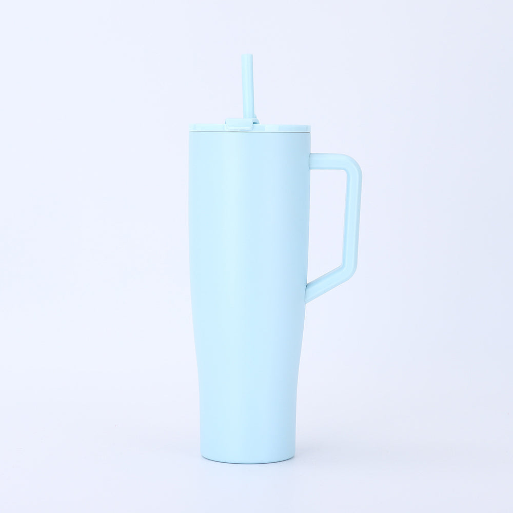 Amazon 40oz large capacity handle ice cup 304 stainless steel vacuum insulated cup outdoor car cup