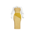 African foreign trade  hot-selling women's fashion plaid patchwork bodycon pencil skirt ol daily commute dress