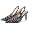 Xiaoxiangfeng pointed toe shallow mouth toe back hollow sandals for women 2026new arrival thin heel rubber bottom spring & fall style fashion boutique