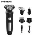 Multifunctional 4d full body washable shaver, rechargeable razor for men, beard trimmer with long-lasting battery and triple blade heads