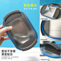 304 stainless steel airtight kimchi container - oval kitchen refrigerator organizer, food storage box, lunch box