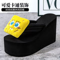 11cm spongebob super high heel summer new soft sole flip-flops women's flip-flops outwear beach vacation sandals