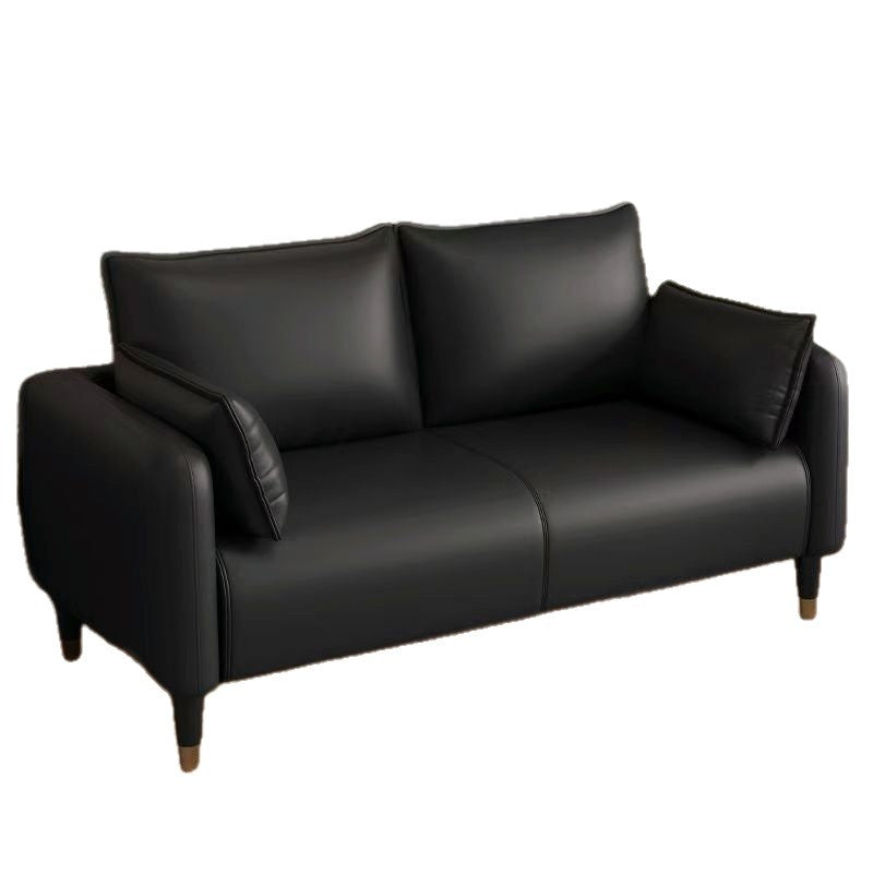 Sofa small apartment cat scratching leather rental house casual modern apartment bedroom double three-person sofa clothing store